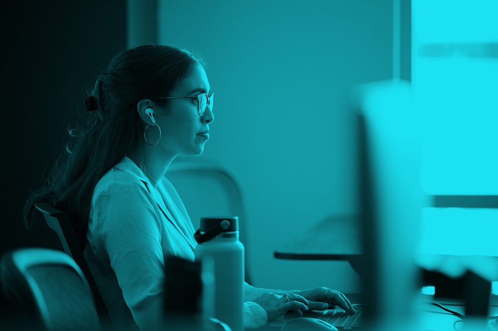 Image of Woman at computer