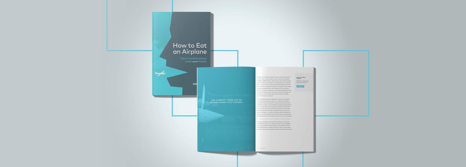 Open whitepaper book with cover, How to Eat an Airplane.