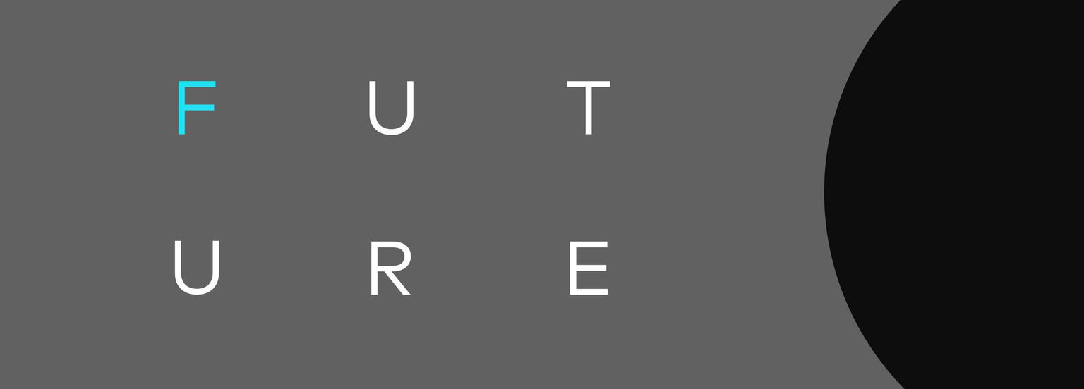 Future on grey with cyan F.