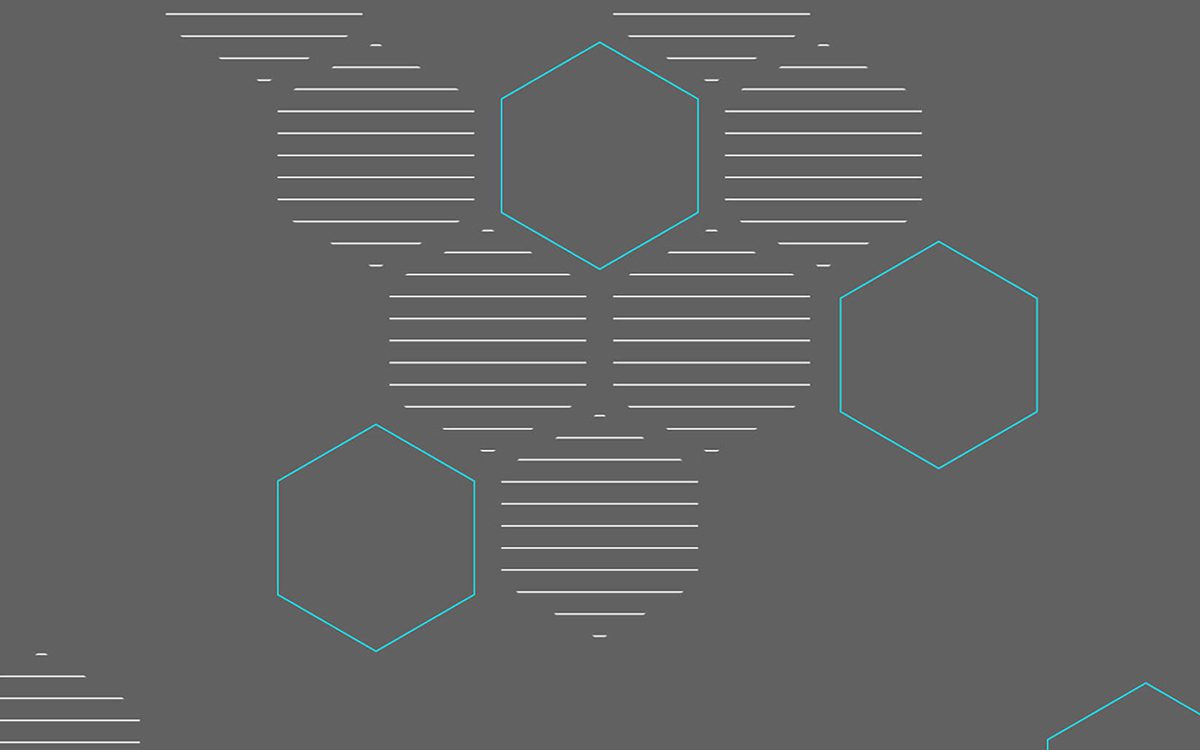 Abstract illustrations with cyan hex for kubernetes article.