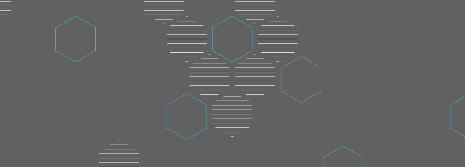Abstract illustrations with cyan hex for kubernetes article.